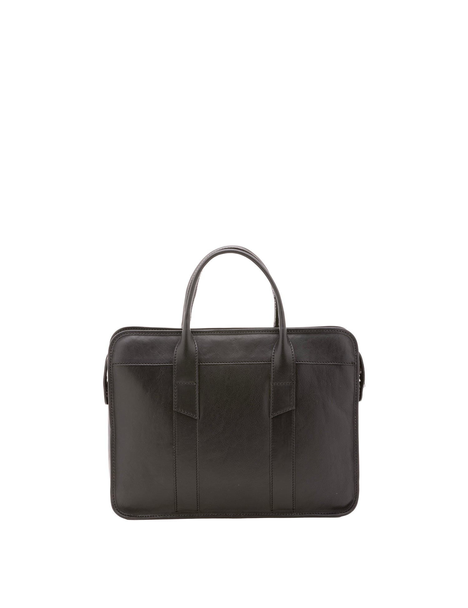 Borsa a mano unisex vera pelle Made in Italy 4454-NERO Alessia Firenze