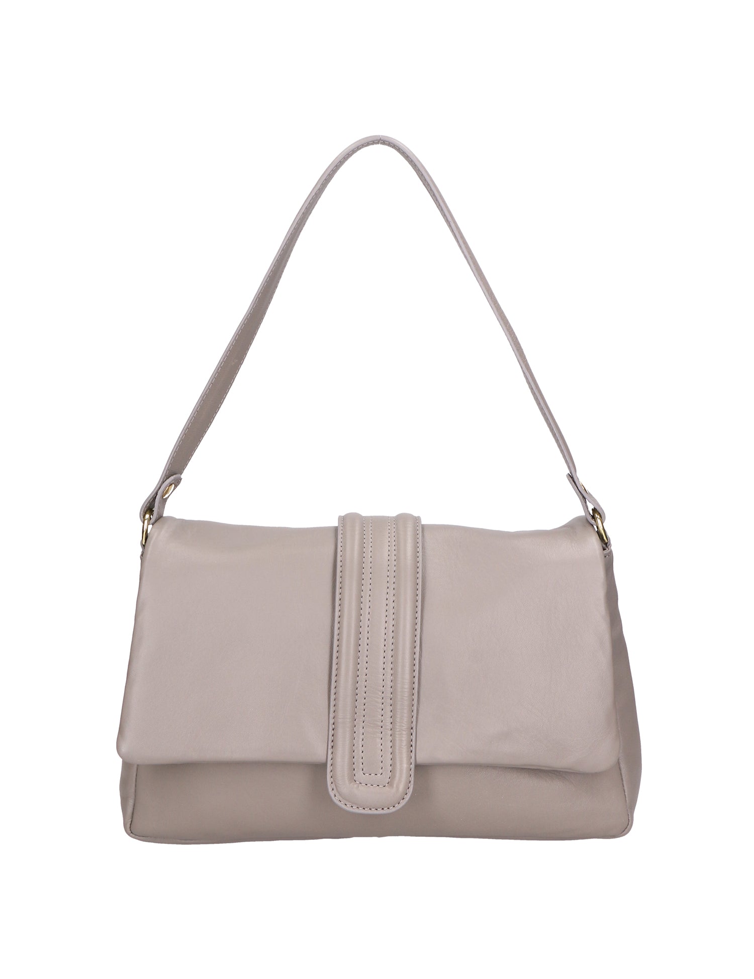 Jasmine Borsa a spalla da donna Vera pelle 06496-S77 GRIGIO PERLA Gave Lux