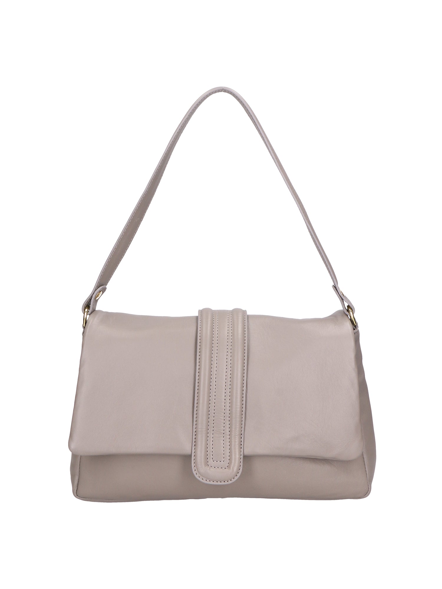 Jasmine Borsa a spalla da donna Vera pelle 06496-S77 GRIGIO PERLA Gave Lux