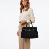 Borsa a Mano in Vera Pelle Nero
