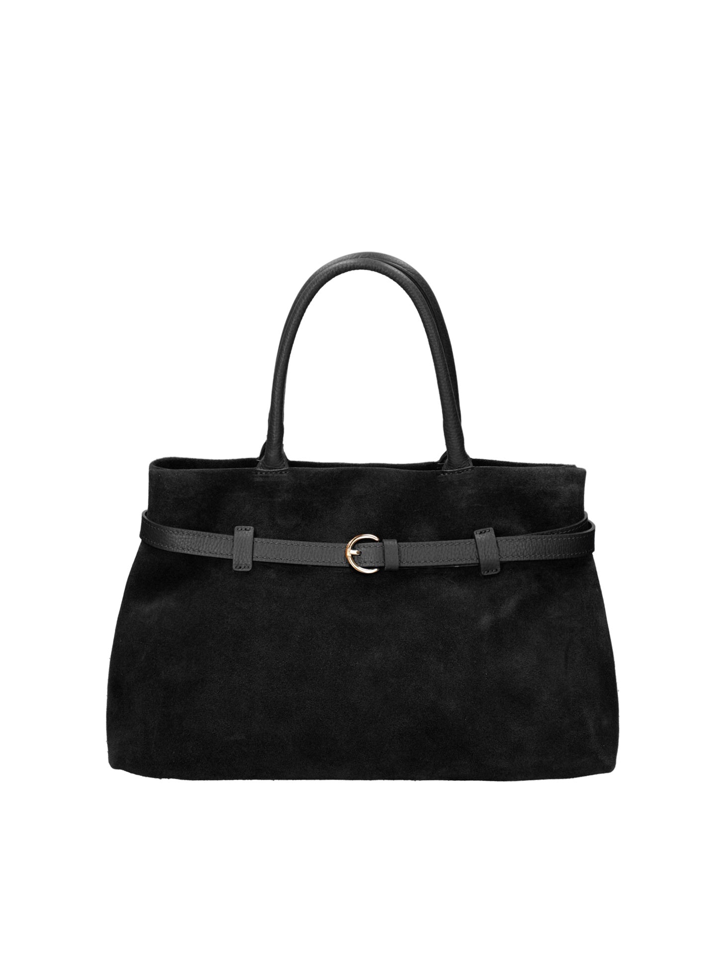 Borsa a Mano in Vera Pelle Nero
