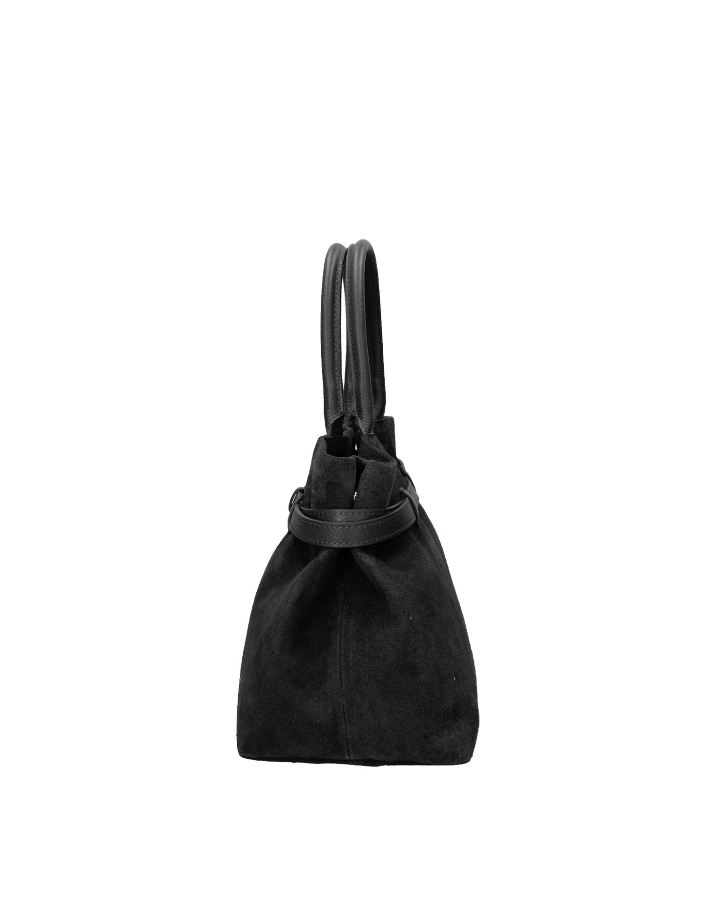 Borsa a Mano in Vera Pelle Nero