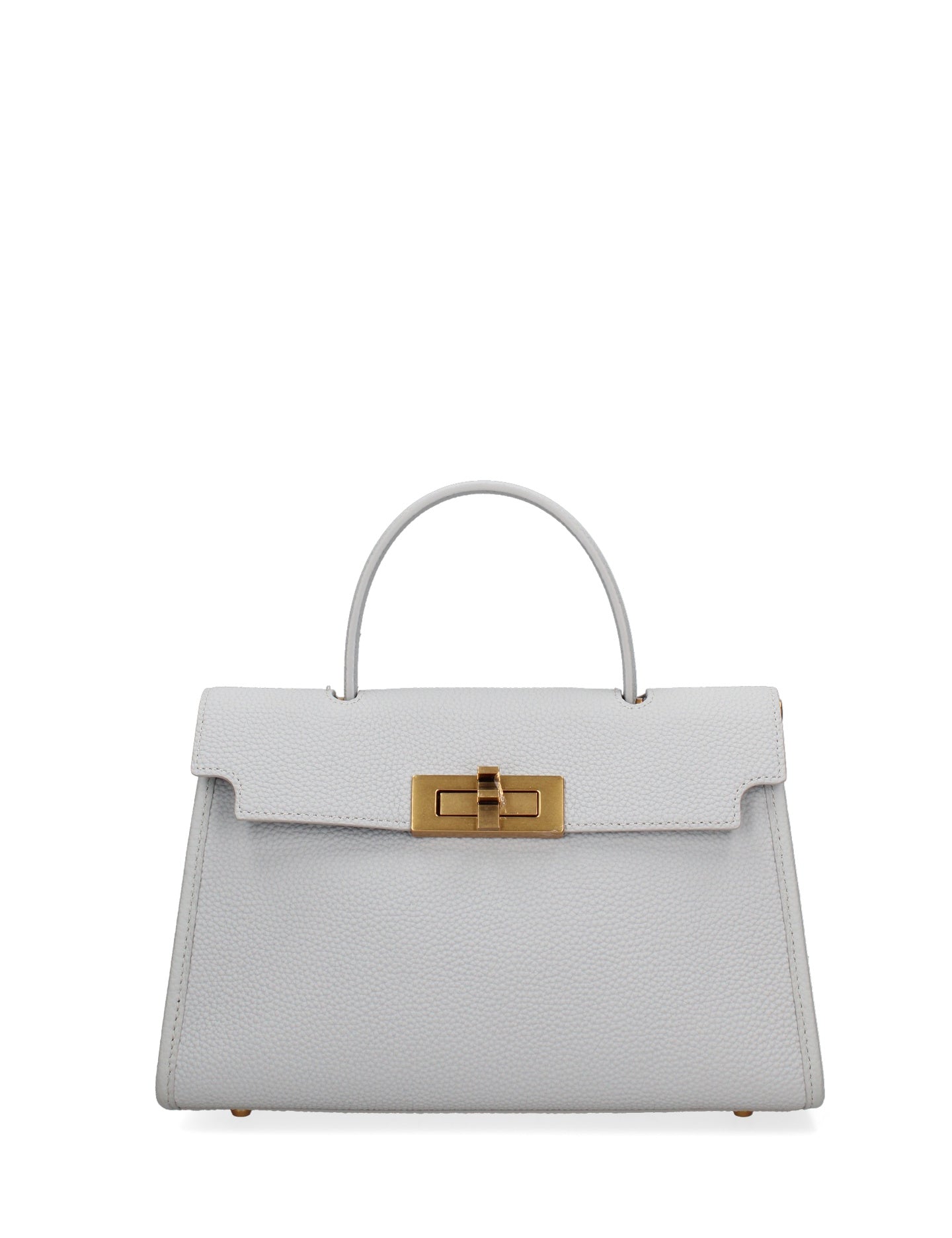 Borsa a Mano in Vera Pelle Azzurro