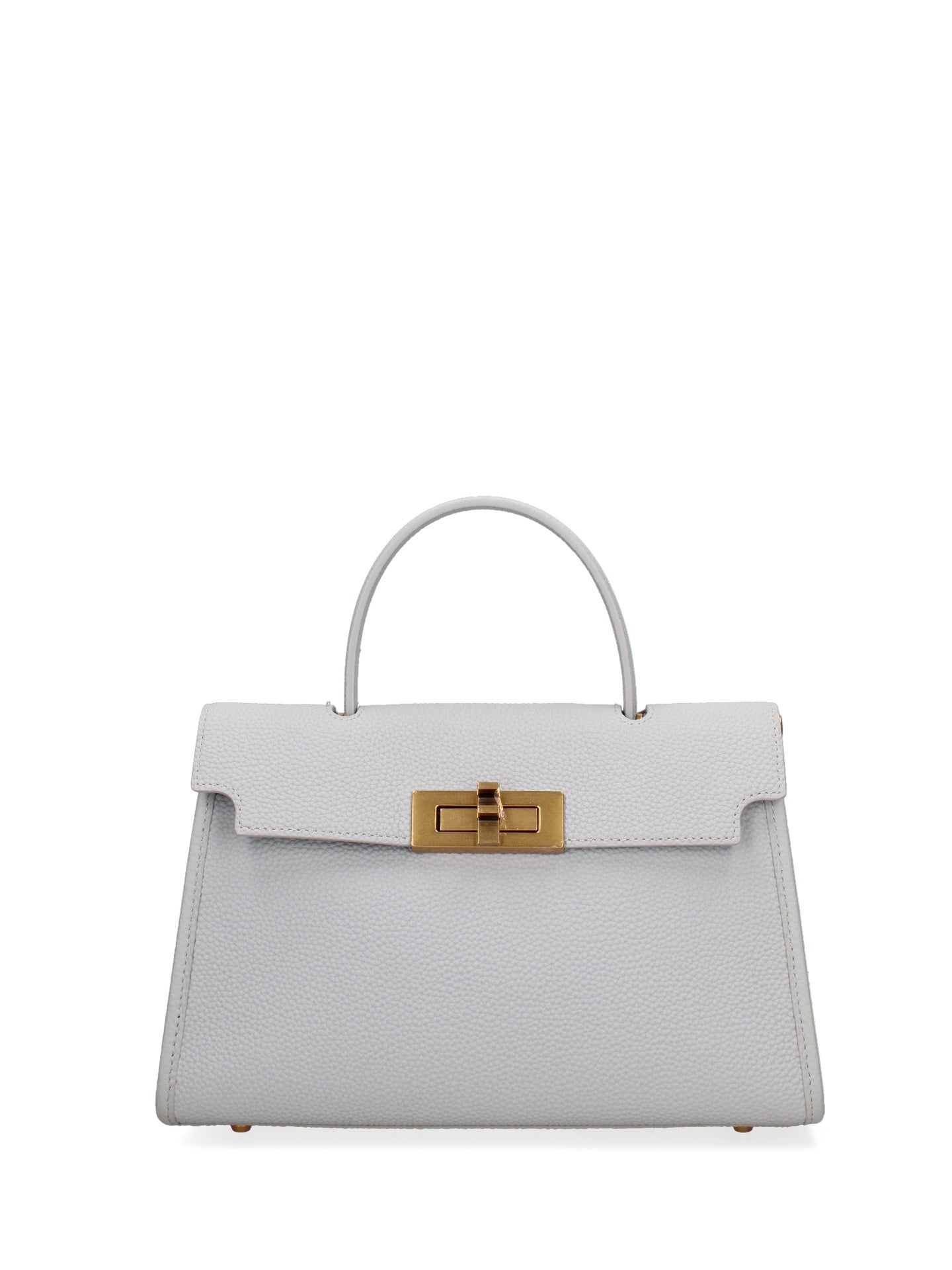 Borsa a Mano in Vera Pelle Azzurro