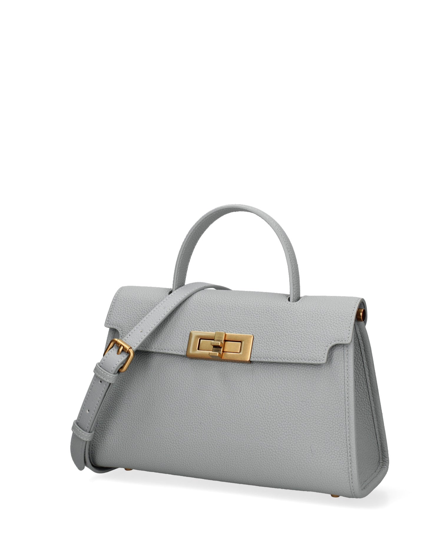 Borsa a Mano in Vera Pelle Azzurro