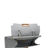Borsa a Mano in Vera Pelle Azzurro
