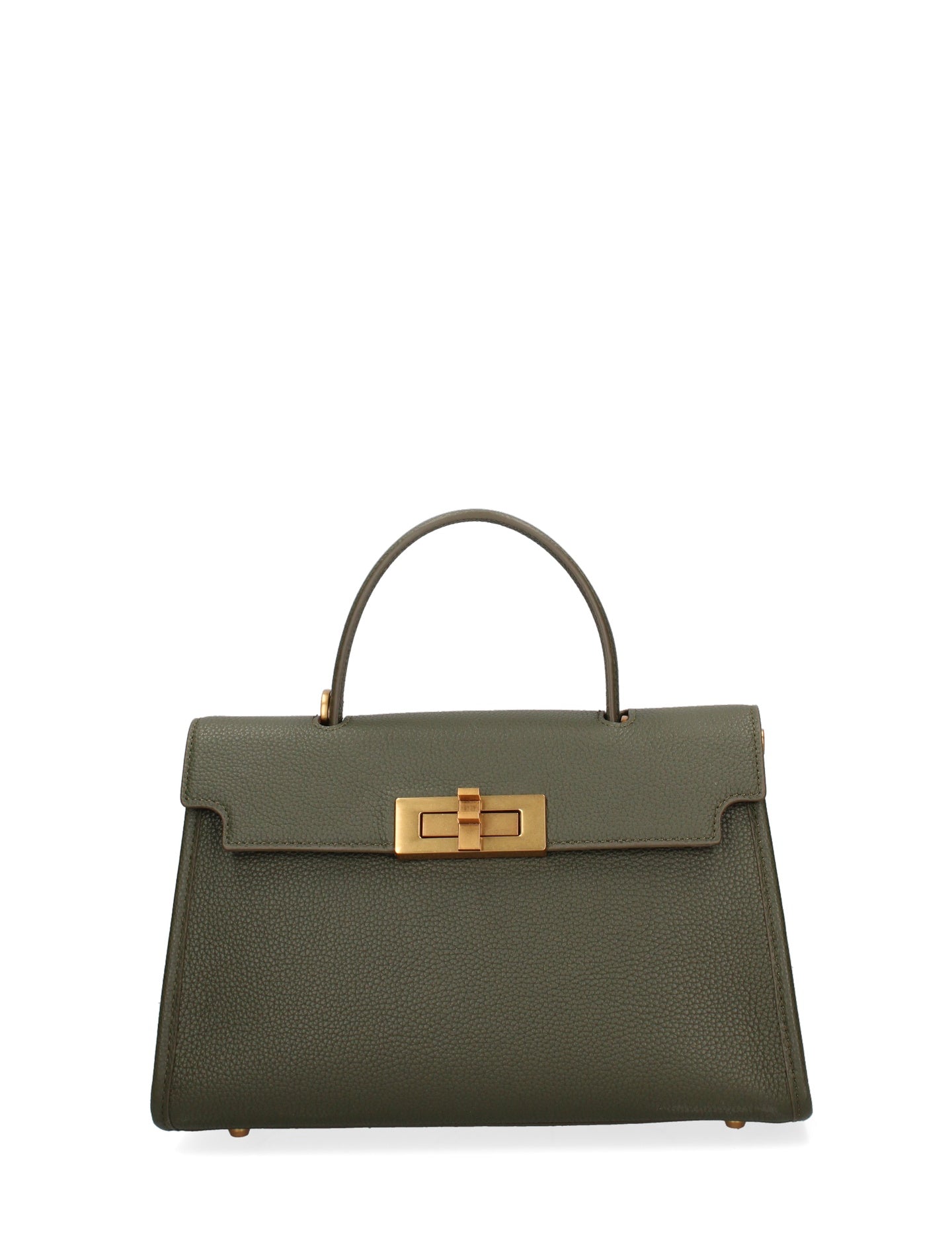 Borsa a Mano in Vera Pelle Verde