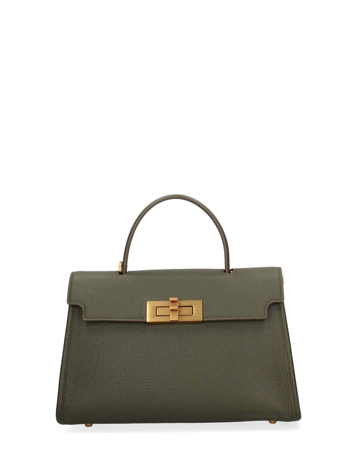 Borsa a Mano in Vera Pelle Verde