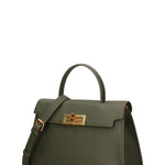 Borsa a Mano in Vera Pelle Verde