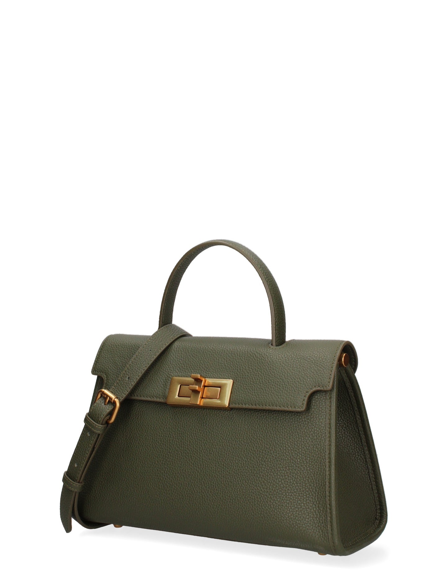 Borsa a Mano in Vera Pelle Verde