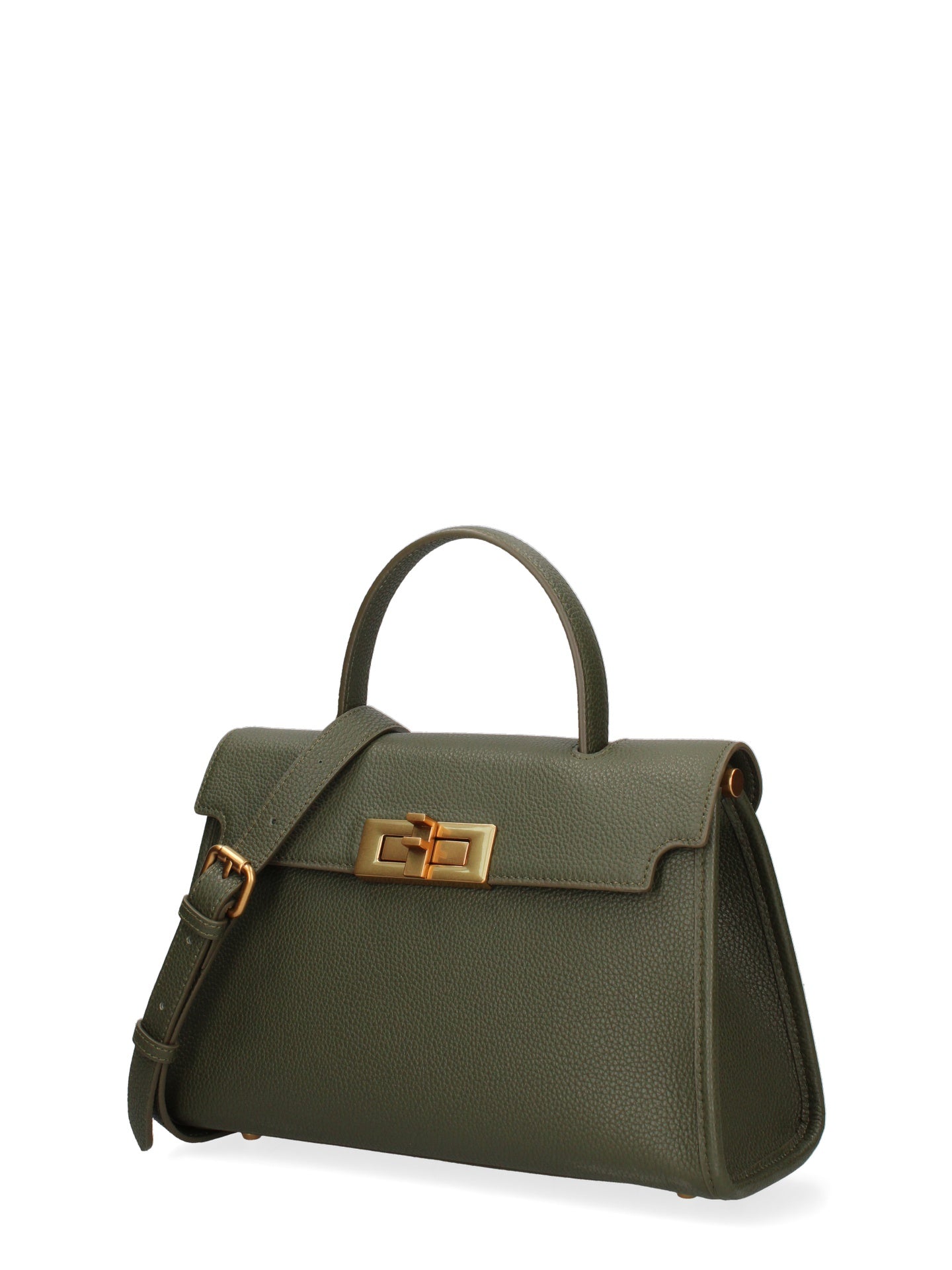 Borsa a Mano in Vera Pelle Verde