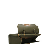 Borsa a Mano in Vera Pelle Verde