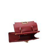 Borsa a Mano in Vera Pelle Rosso Scuro