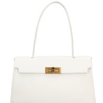 Borsa a Mano in Vera Pelle Bianco