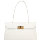 Borsa a Mano in Vera Pelle Bianco