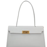 Borsa a Mano in Vera Pelle Azzurro