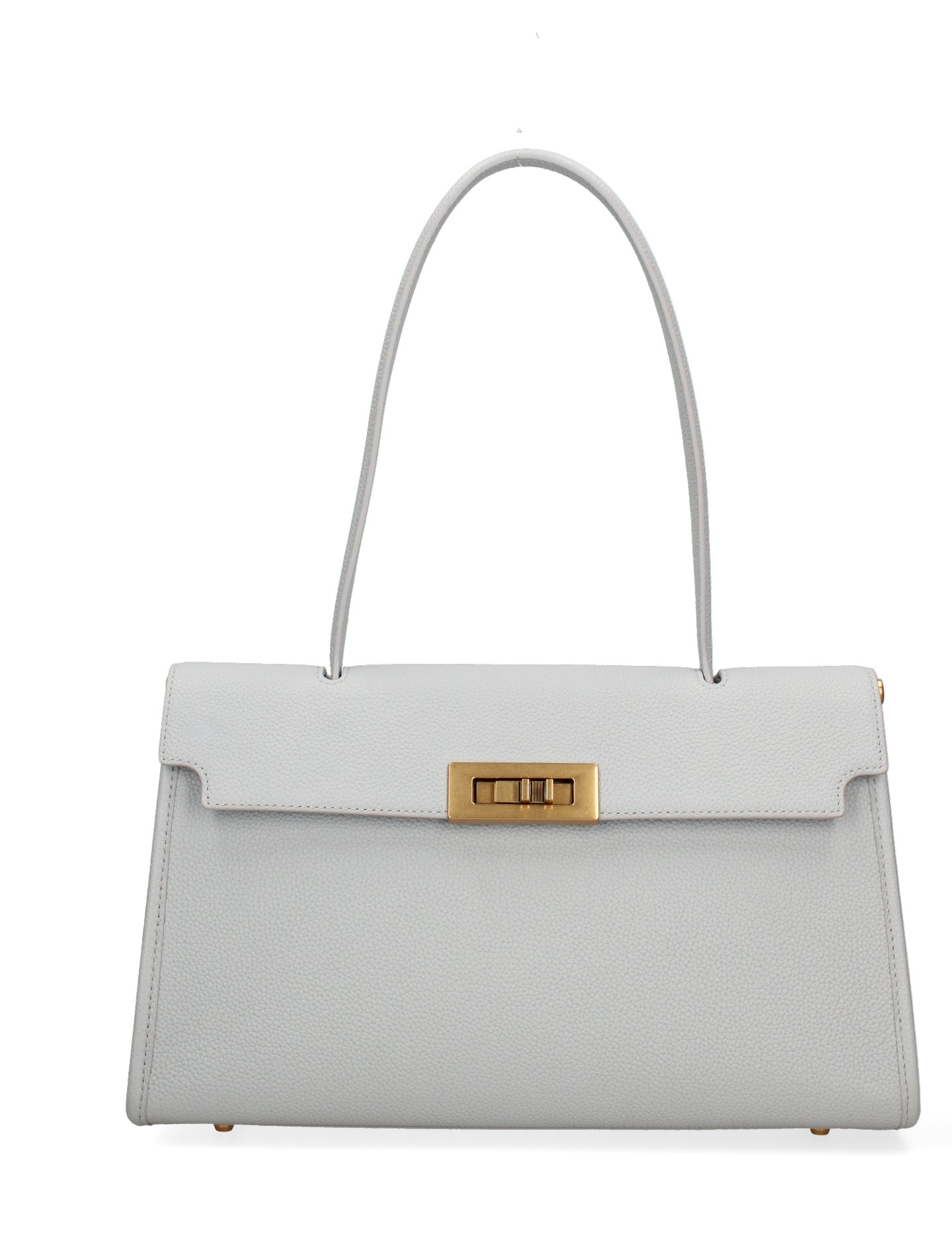 Borsa a Mano in Vera Pelle Azzurro