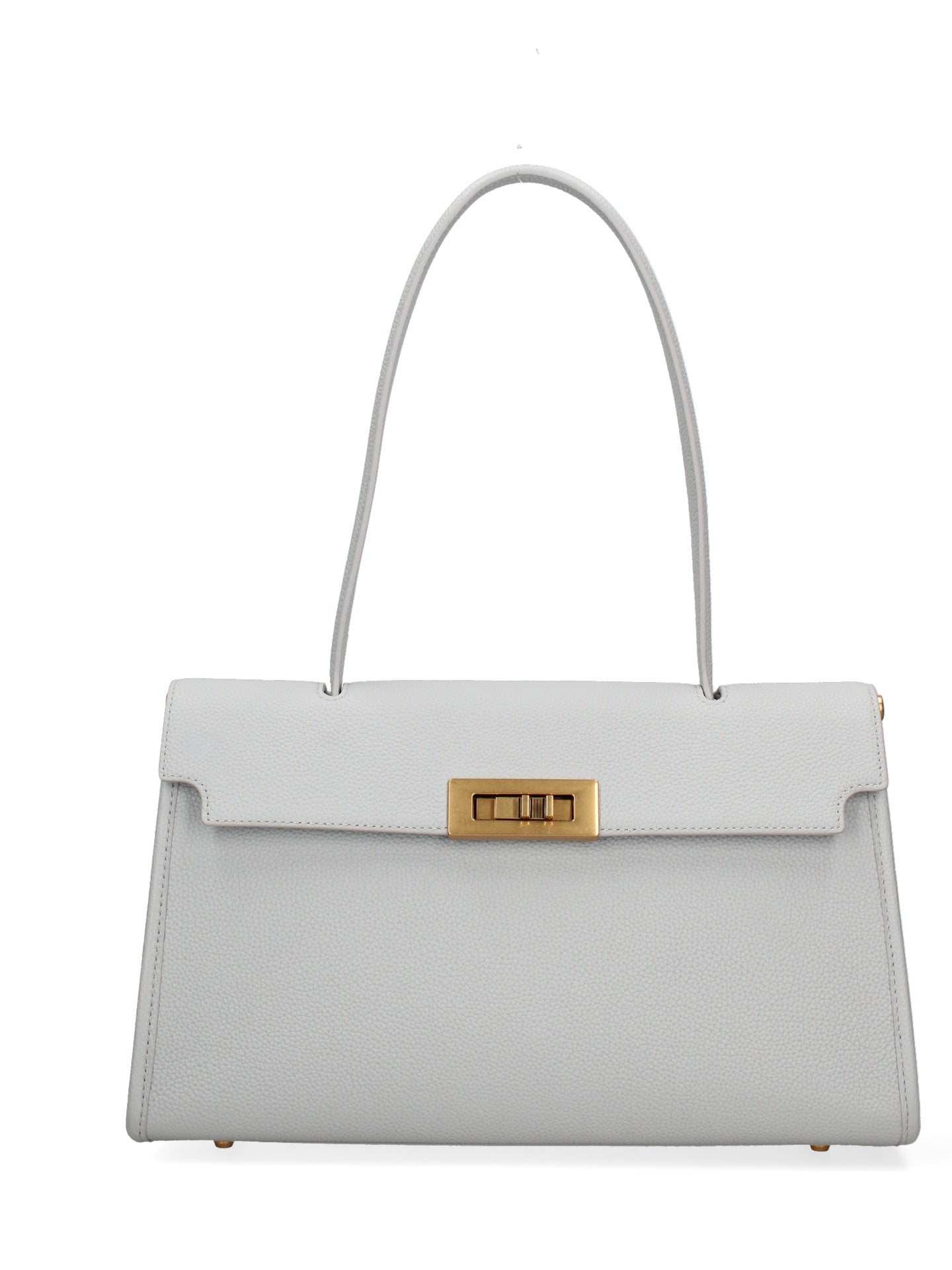 Borsa a Mano in Vera Pelle Azzurro