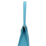 Borsa a Mano in Vera Pelle Blu Scuro