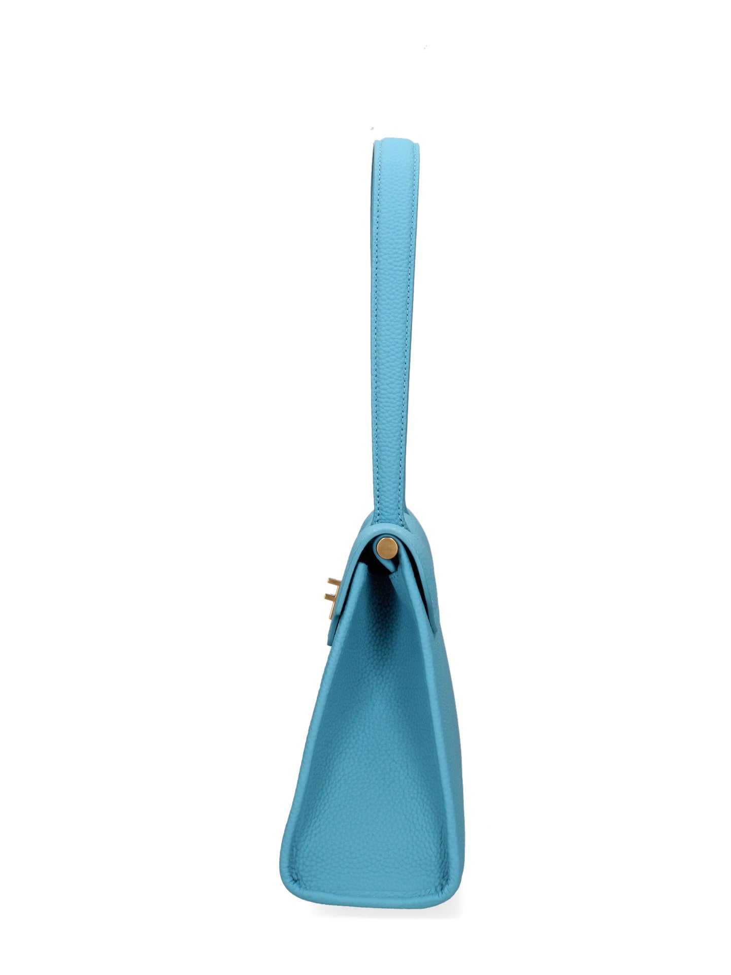 Borsa a Mano in Vera Pelle Blu Scuro