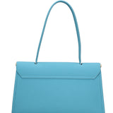 Borsa a Mano in Vera Pelle Blu Scuro
