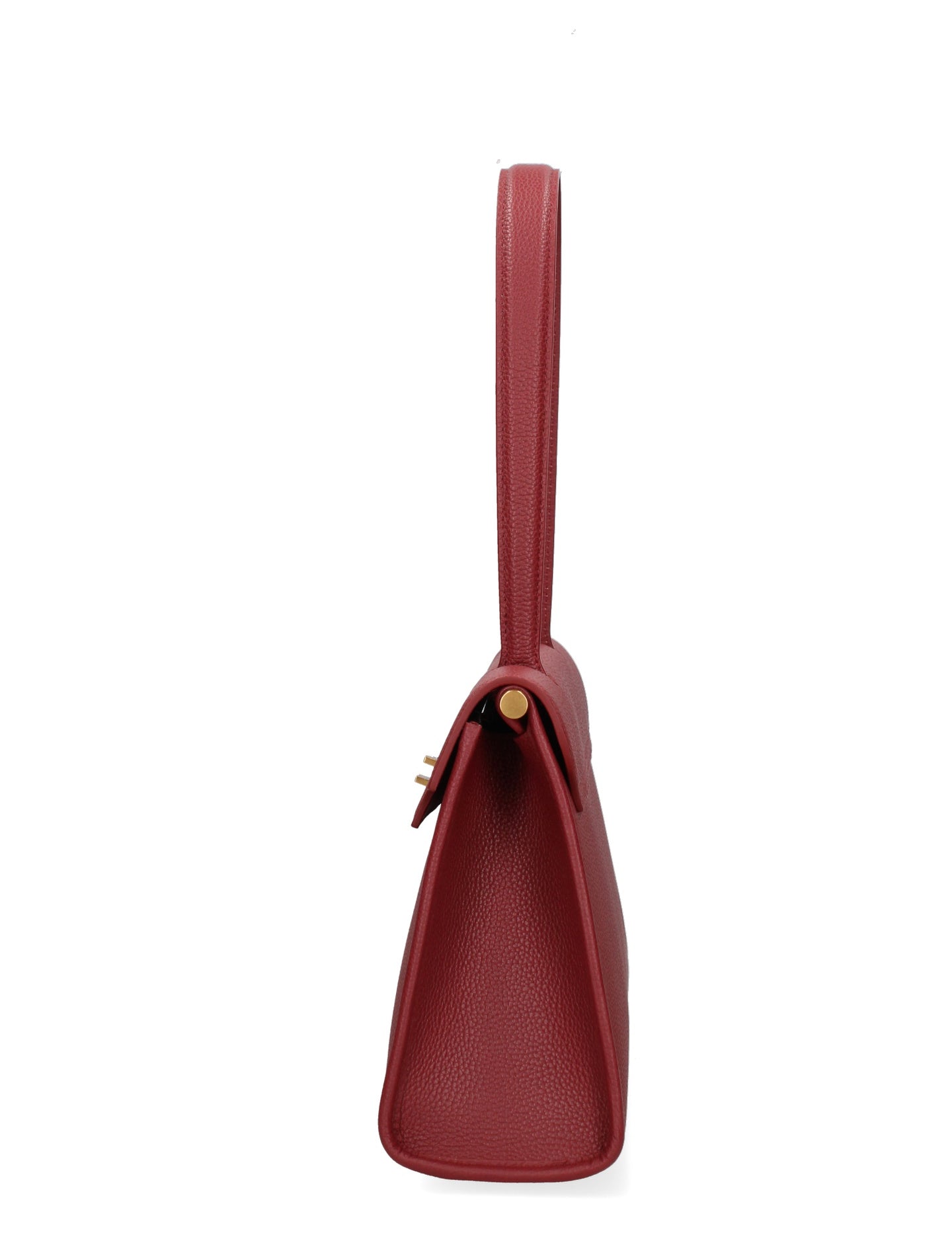 Borsa a Mano in Vera Pelle Rosso Scuro