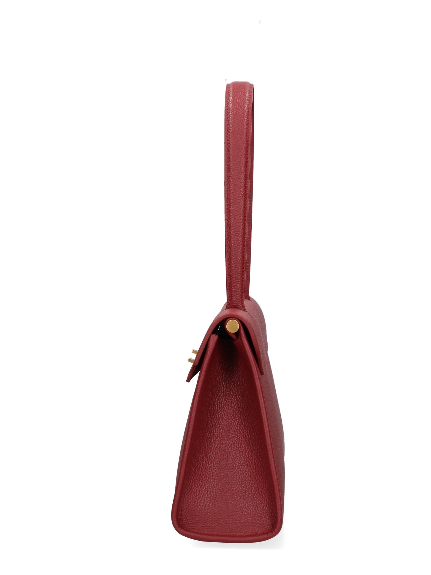 Borsa a Mano in Vera Pelle Rosso Scuro