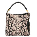 Arya Borsa a spalla da donna Vera pelle 05474-PITONE BIANCO 008 Gave Lux