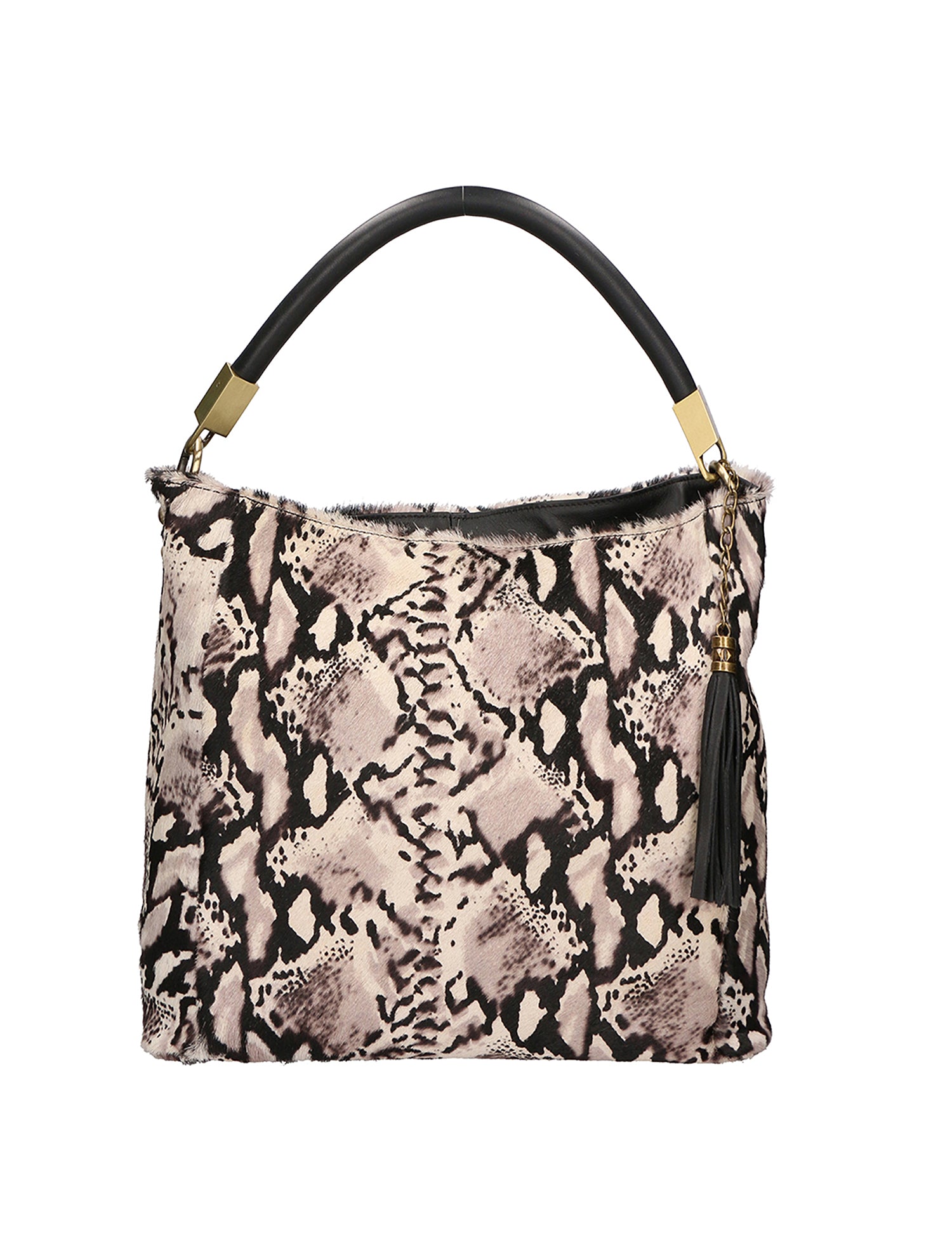 Arya Borsa a spalla da donna Vera pelle 05474-PITONE BIANCO 008 Gave Lux