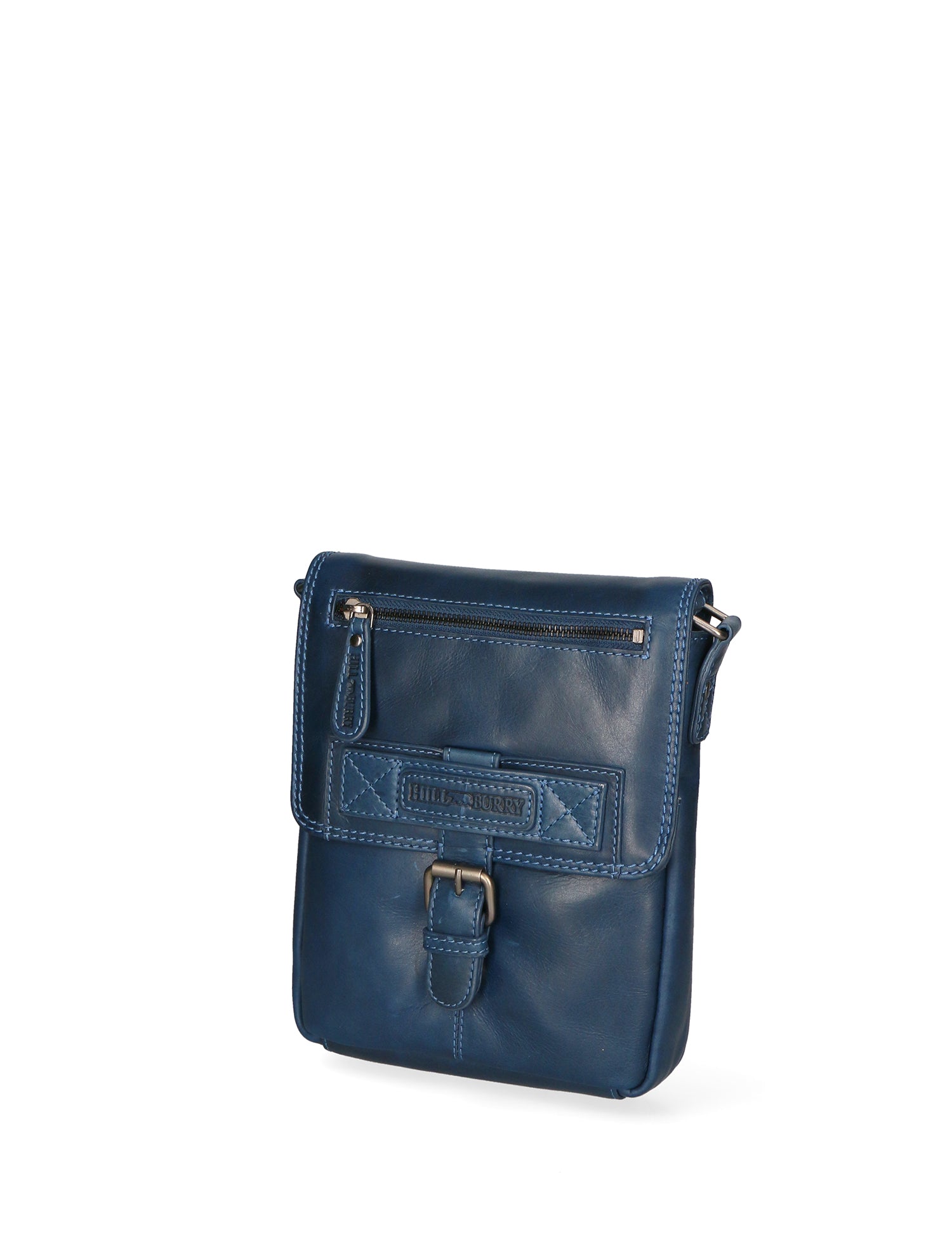Borsa a tracolla da uomo Vera pelle HILB-6163-BLU Hill Burry