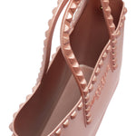 Borsa a mano da donna 100% Pvc FLAT GLAS M-ROSA ANTICO + OFF GOLD Marc Ellis