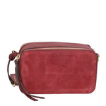 Borsa a tracolla da donna Vera pelle e suede MYB-6019-FW-04121 BORDO My Best Bag