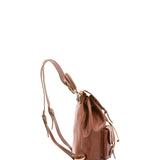 Zaino in vera pelle unisex Made in Italy 4030-MARRONE Alessia Firenze