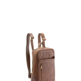 Unisex-Rucksack aus echtem Leder, hergestellt in Italien, 27 x 36 x 8 cm