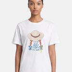 T-shirt in 84% Cotone 16% Elastan Bianco