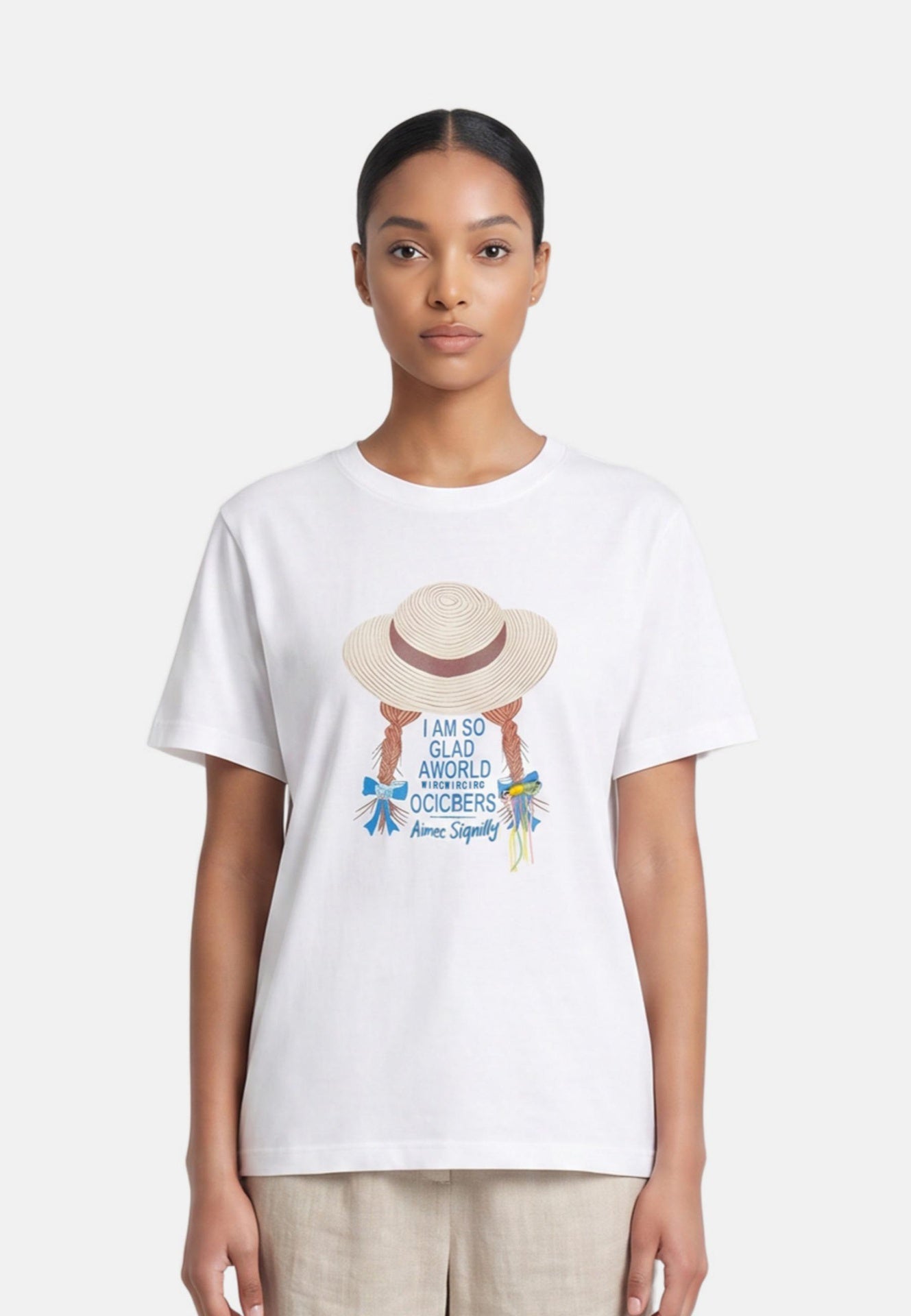 T-shirt in 84% Cotone 16% Elastan Bianco