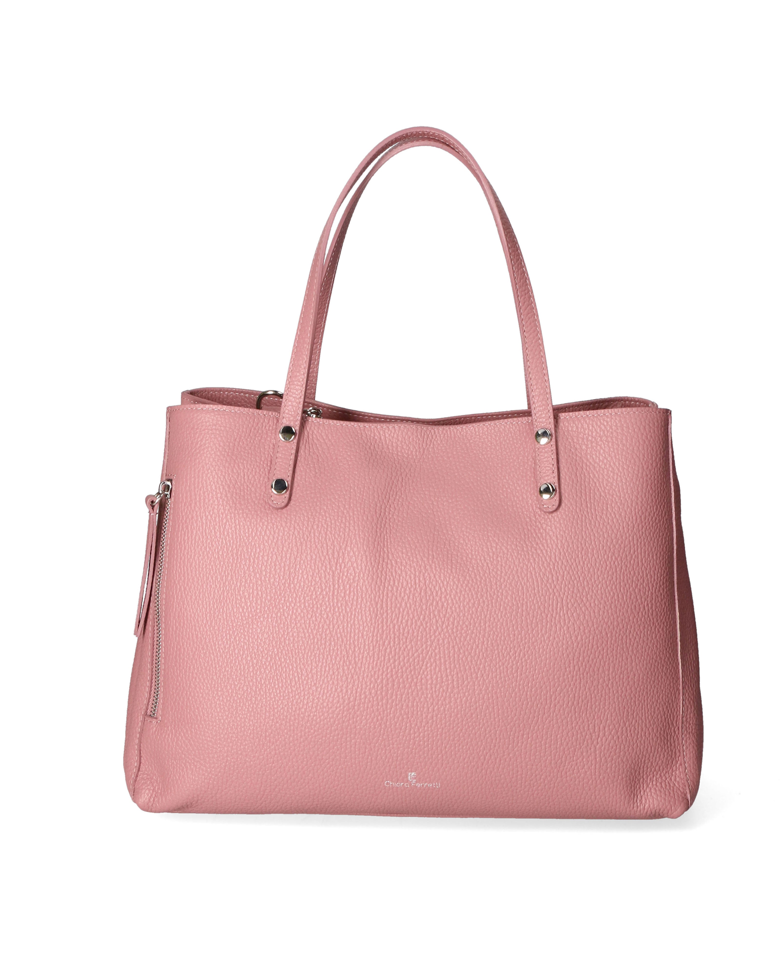 Silvana Plus Borsa a spalla da donna Vera pelle 7017-D73 ROSA ANTICO ANTIQUE PINK Chiara Ferretti