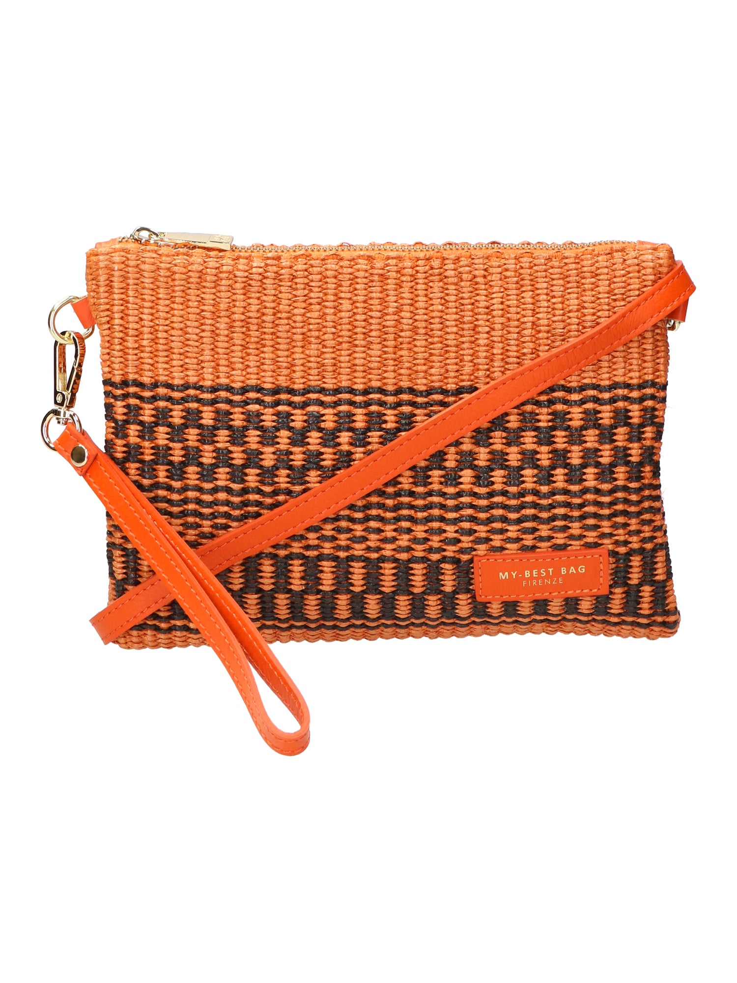 Pochette da donna in paglia Made in Italy MYB-05375-SS-ARANCIO STRAW My Best Bag