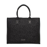 Tote grande a doppio manico con chiusura zip, dettaglio di tiralampo a forma di piccola nappa, tracolla regolabile e removibile di nastro logato. Dotata di tracolla rimovibile. 42x34x17 cm
