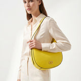 Borsa a Mano in 100% Pu Vegan Leather Giallo