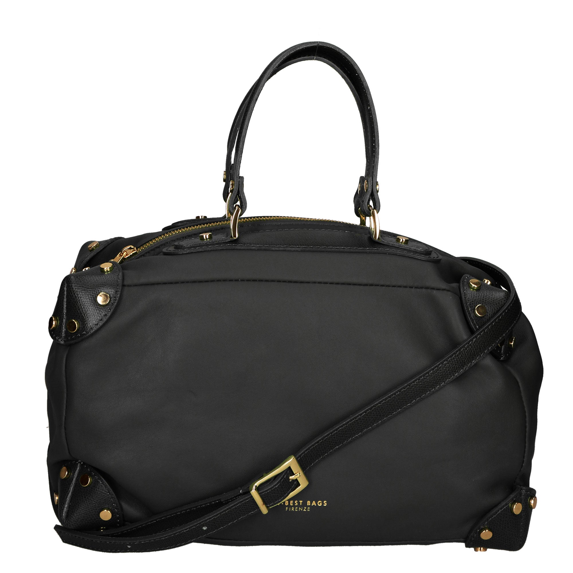 Borsa a mano da donna 100% pelle artigianale MYB-6012-FW-NERO+P636 NERO My Best Bag