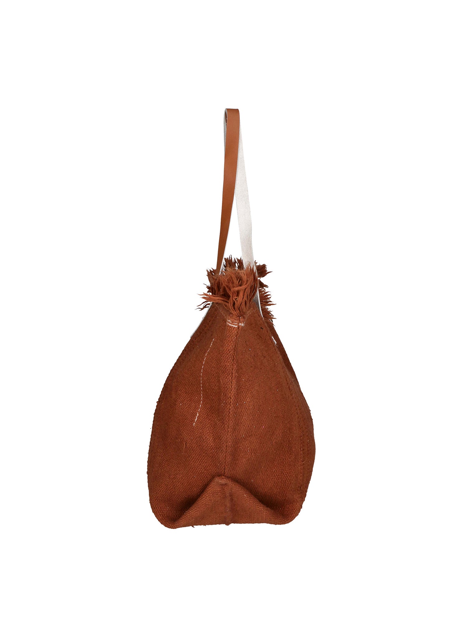 Agnese Borsa Shopper da donna Cotone e pelle 04649-D21 MARRONE BROWN Gave Lux