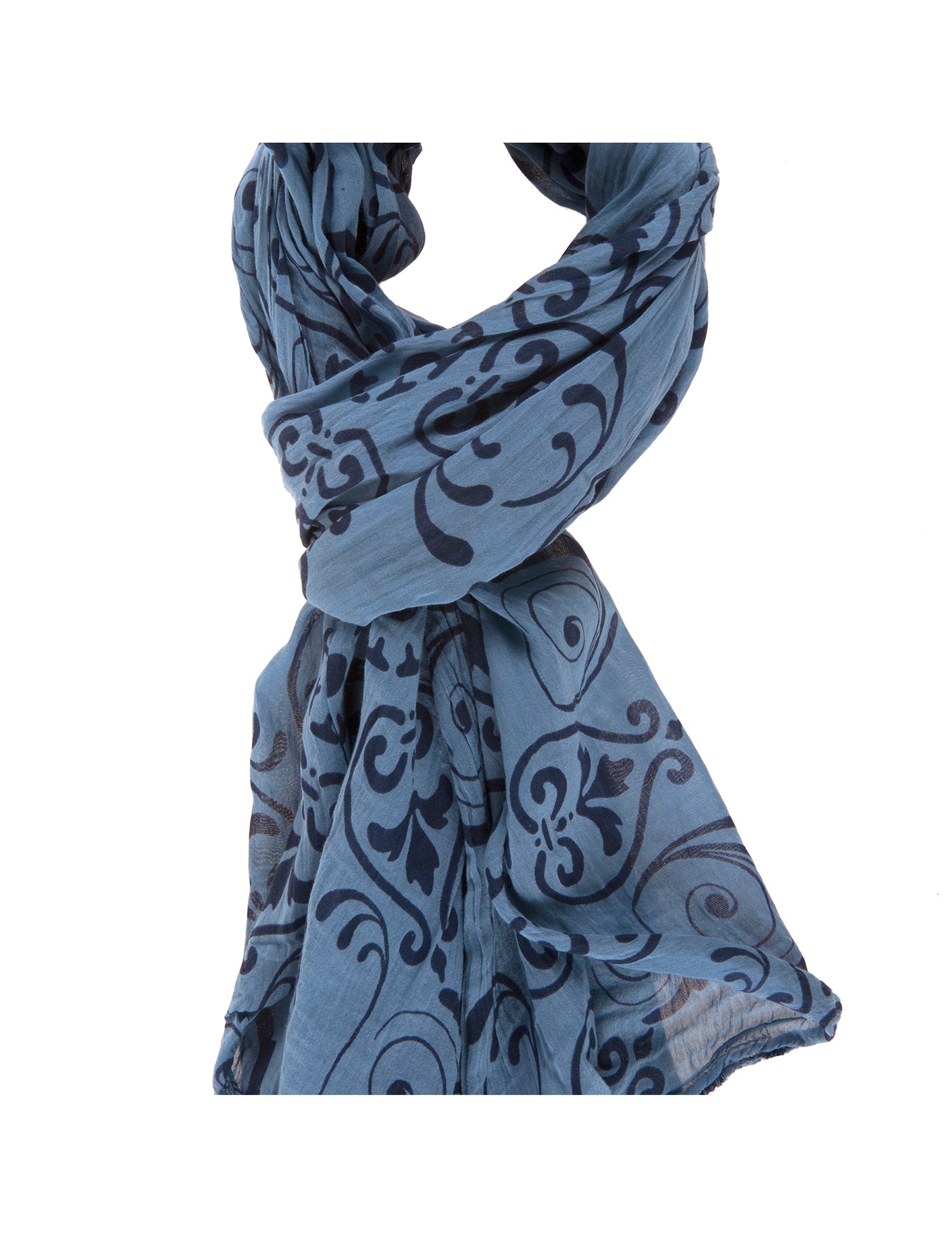 Artigianale L1004-BLU Cotone e Seta Gave Lux