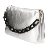 Borsa a tracolla da donna Vera pelle MYB-8019-FW-ARGENTO My Best Bag