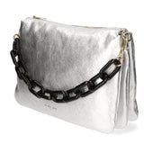 Borsa a tracolla da donna Vera pelle MYB-8019-FW-ARGENTO My Best Bag