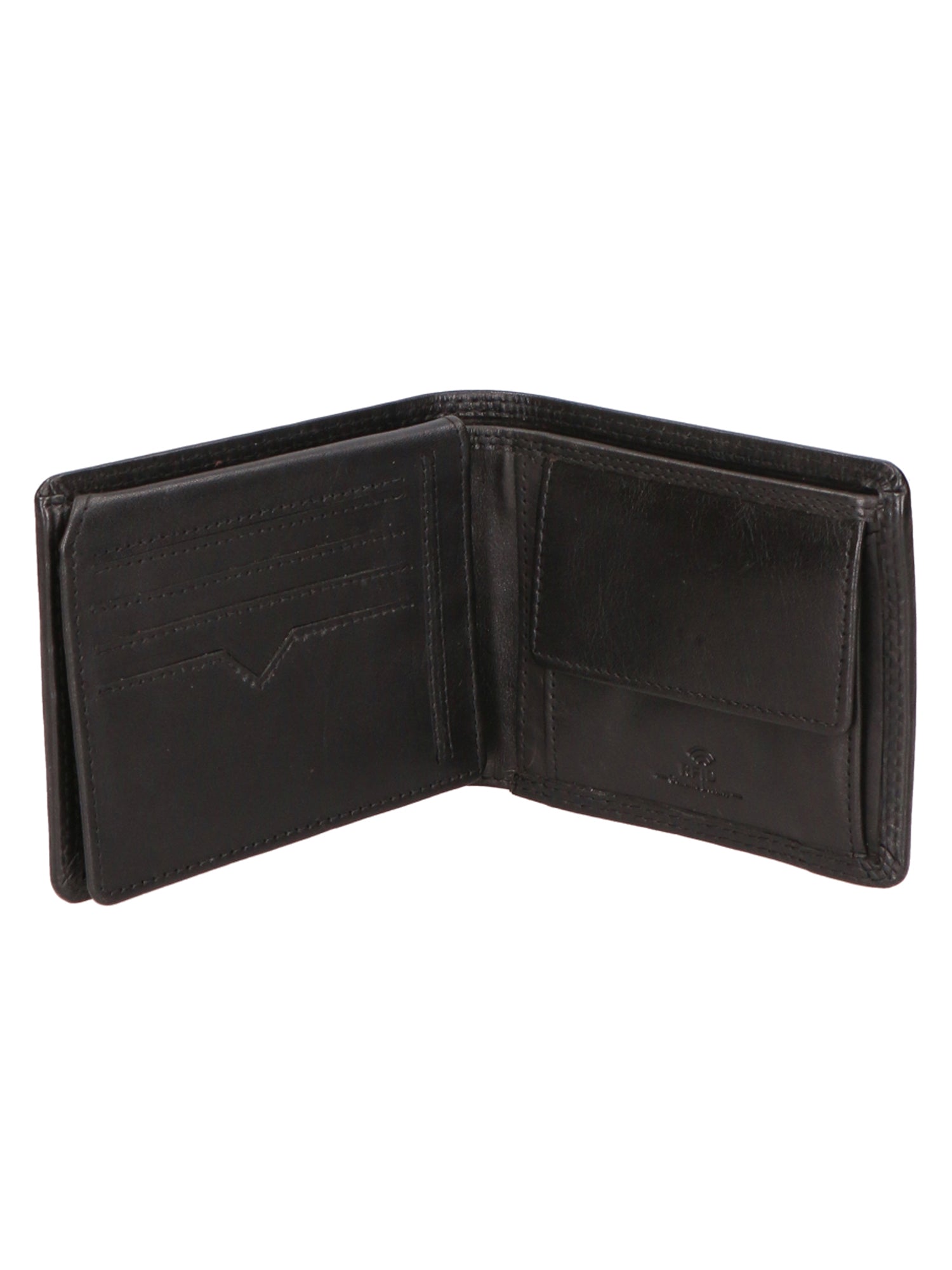 Portafoglio unisex vera pelle Made in Italy Vacchetta Ingrassata SN1828347-BLACK Santini Firenze