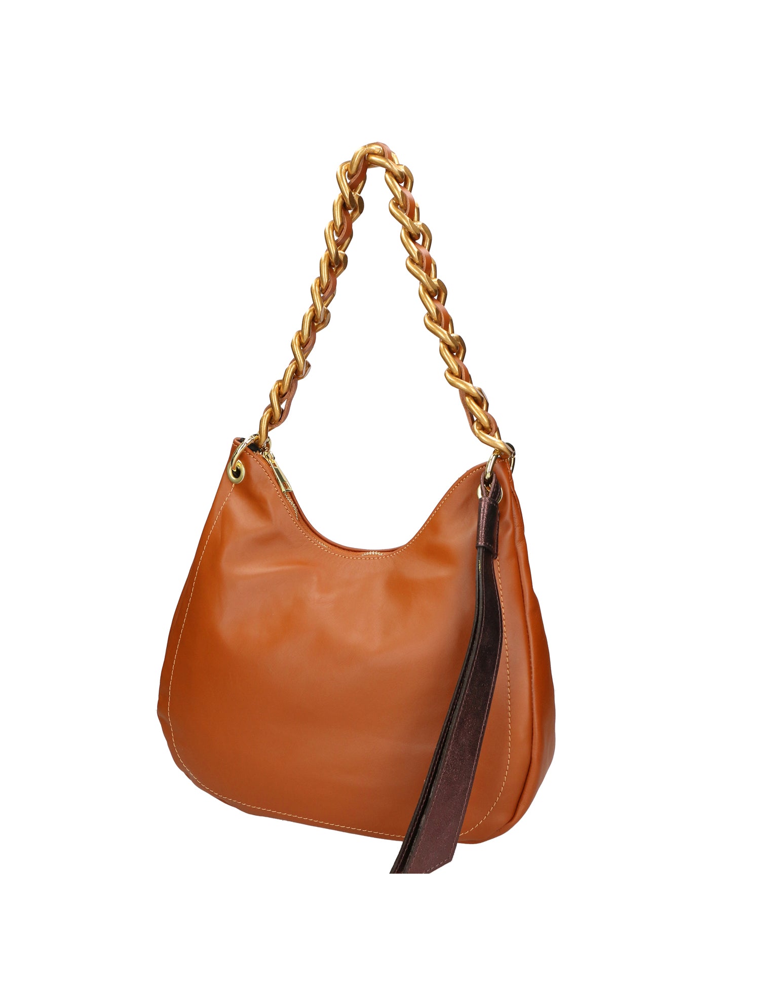 Artemisia Borsa a spalla da donna Vera pelle 05462-S17 CUOIO SCURO L015 T.MORO Gave Lux