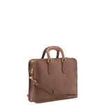 Borsa a mano unisex in vera pelle Made in Italy 4410-TESTA DI MORO Alessia Firenze