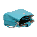 Eridana Borsa a tracolla da donna Vera pelle 1137-CIELO Gave Lux