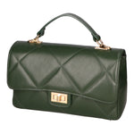 Vita Borsa a spalla da donna Vera pelle 06879-S14 VERDE SCURO Gave Lux